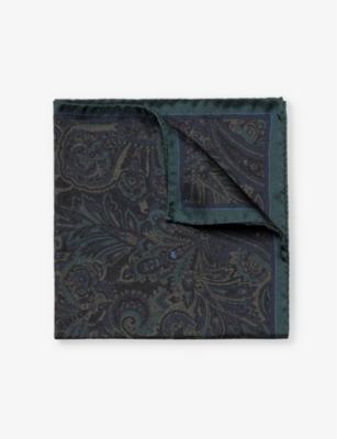 ETON: Paisley-pattern silk pocket square