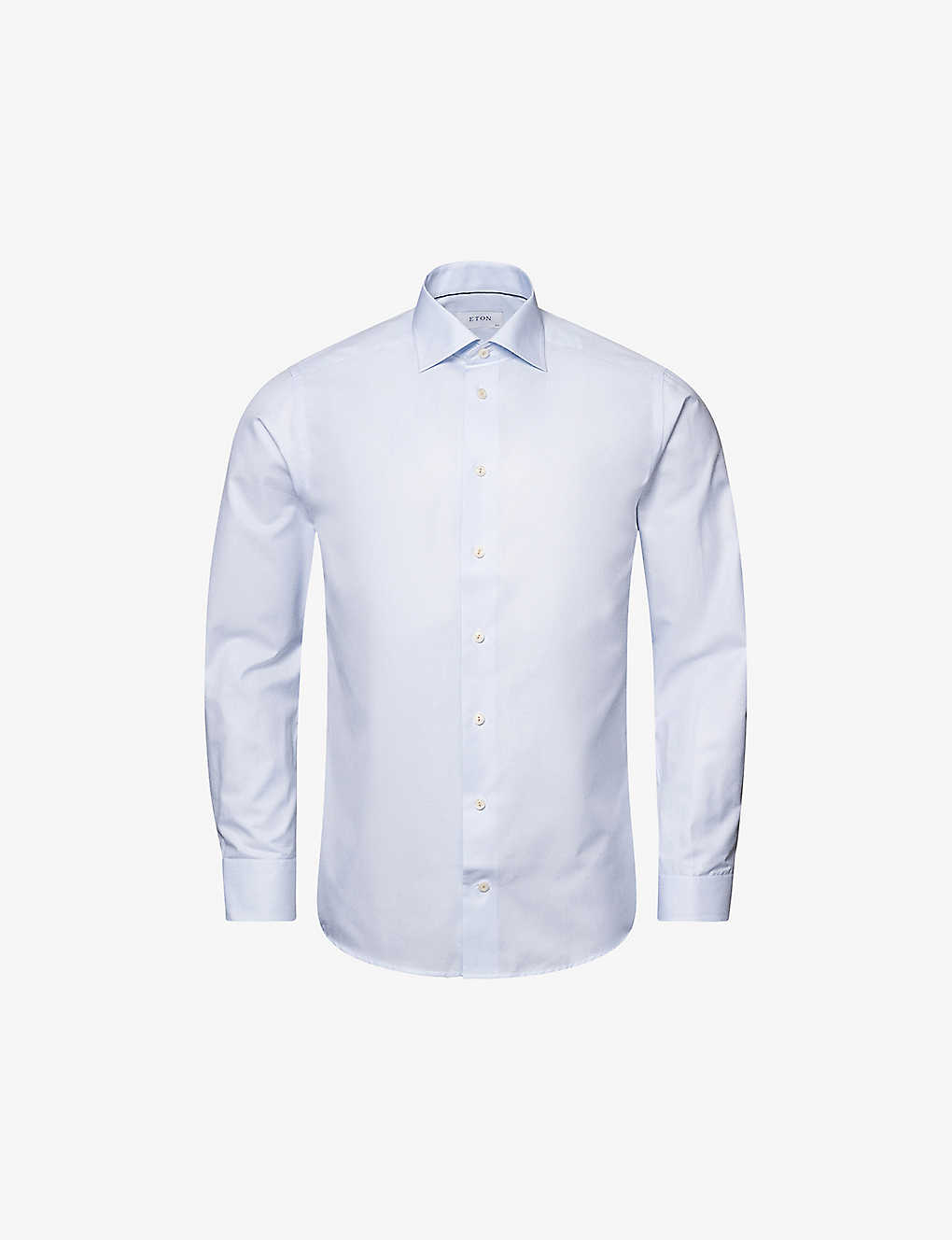 Eton Mens Light Blue Signature Slim-fit Cotton Shirt