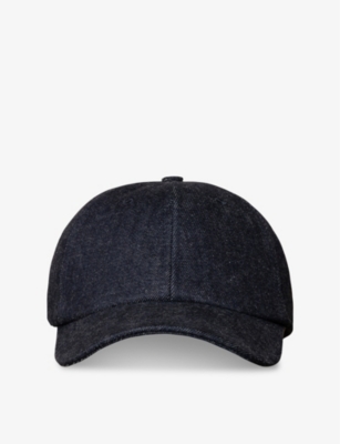 Shop Eton Men's Navy Blue Logo-plaque Curved-visor Denim Baseball Cap