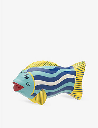 ANNA + NINA: Mythical Fish paper-mache decorative ornament 16cm