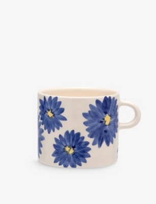 ANNA + NINA: Sweet Vioilet floral-pattern earthenware mug 13cm