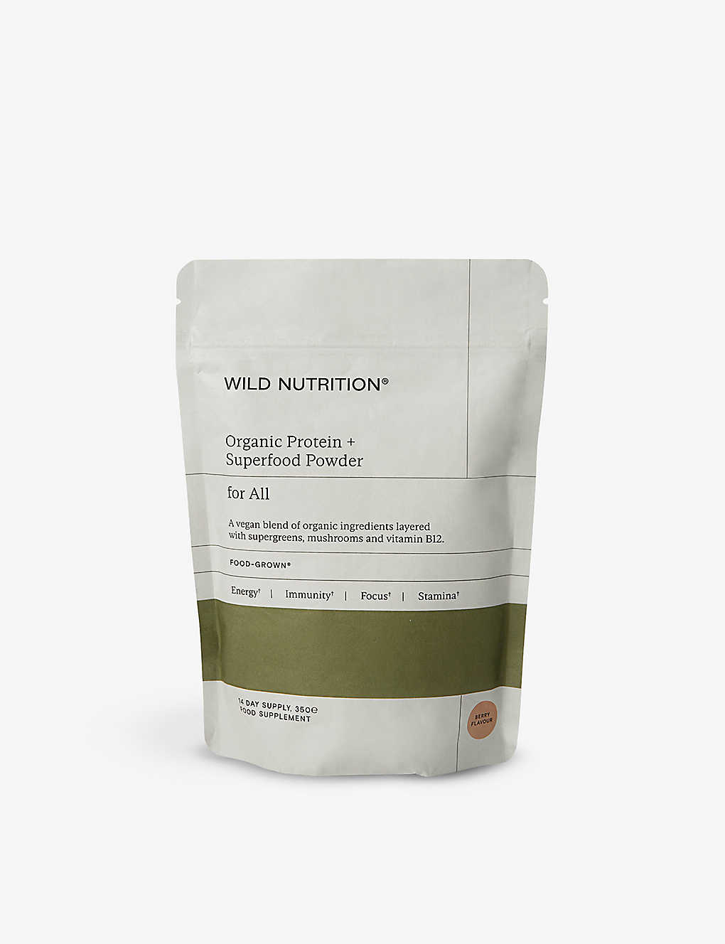 Wild Nutrition Organic Protein + Superfood Powder Supplements 14-day Supply In White