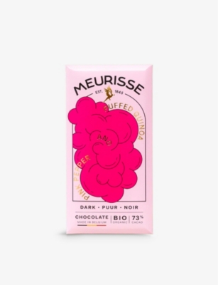 MEURISSE: Quinoa and pink pepper dark chocolate tablet 100g