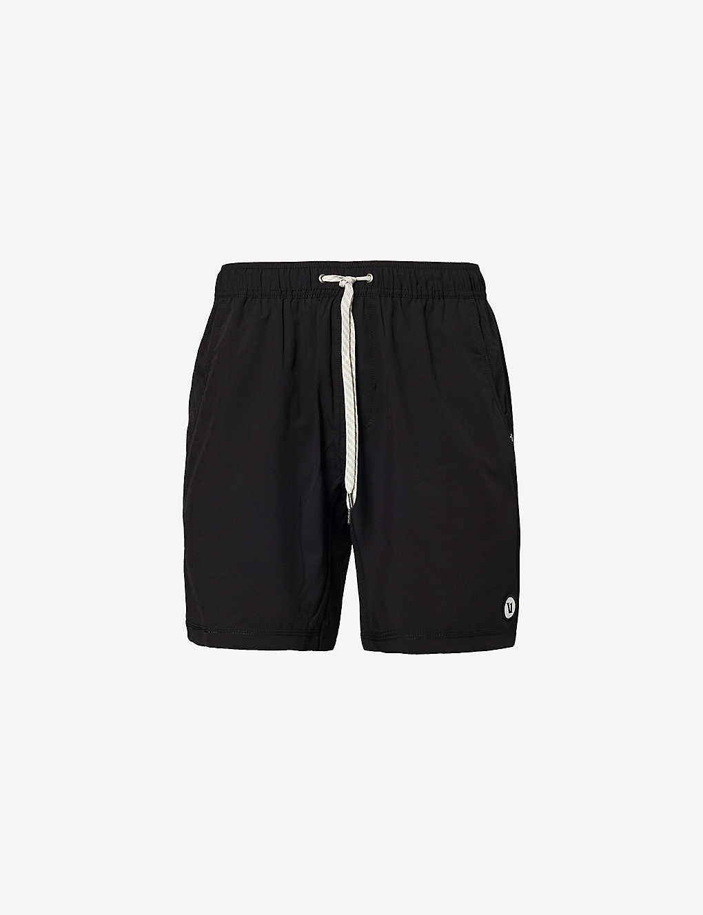 Vuori Mens Black Kore Brand-patch Relaxed-fit Recycled Polyester-blend Shorts