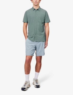 Shop Vuori Men's Lake Daggers Bridge Patch-pocket Regular-fit Stretch-woven Shirt