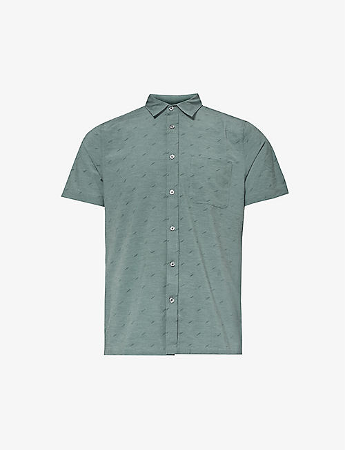VUORI: Bridge patch-pocket regular-fit stretch-woven shirt