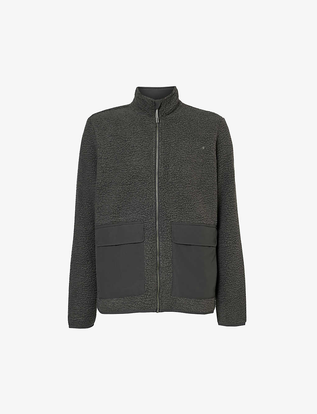 Vuori Mens Charcoal Idyllwild Brand-plaque Regular-fit Recycled-polyester-blend Jacket