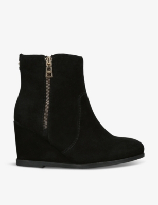 CARVELA: Verity wedge-heel suede ankle boots