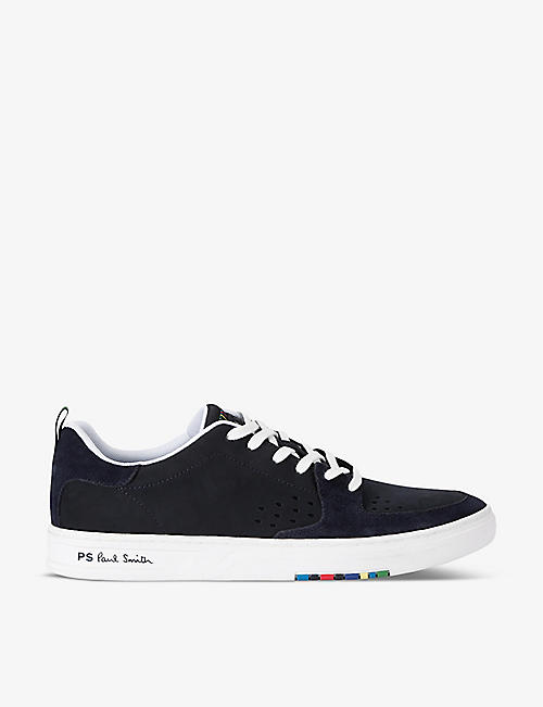 PAUL SMITH: Cosmo stripe low-top suede trainers