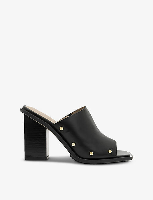 ALLSAINTS: Kelly stud-embellished heeled leather mules