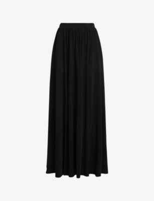 ALLSAINTS: Casandra gathered stretch-woven maxi skirt