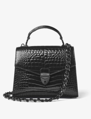 Aspinal Of London Mayfair Leather Tote Bag In Black