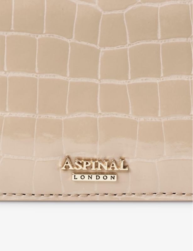Mayfair croc-effect leather clutch bag