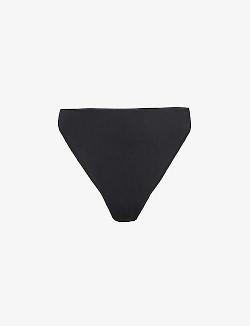 AEXAE: High-rise stretch-recycled polyester bikini bottoms