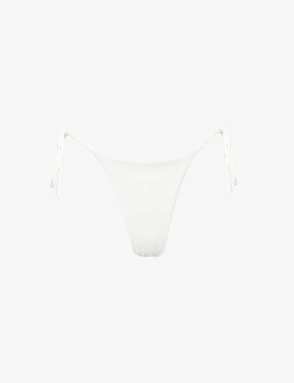 Aexae Tyra High-rise Stretch-recycled Polyester Bikini Bottoms In White