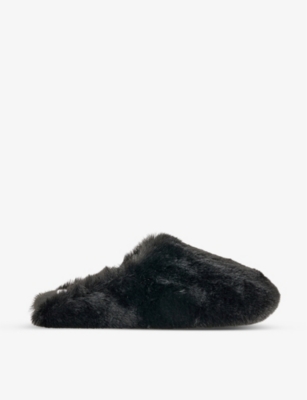 SKIN: Wilma open-back faux-fur slippers