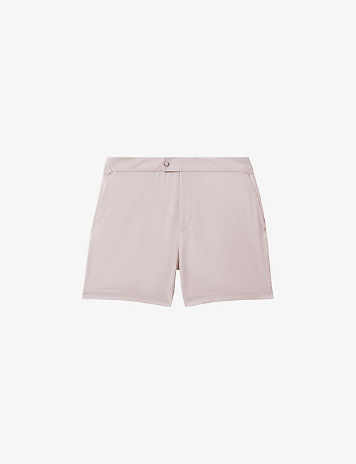 REISS: Sun side-adjuster stretch recycled-polyester swim shorts