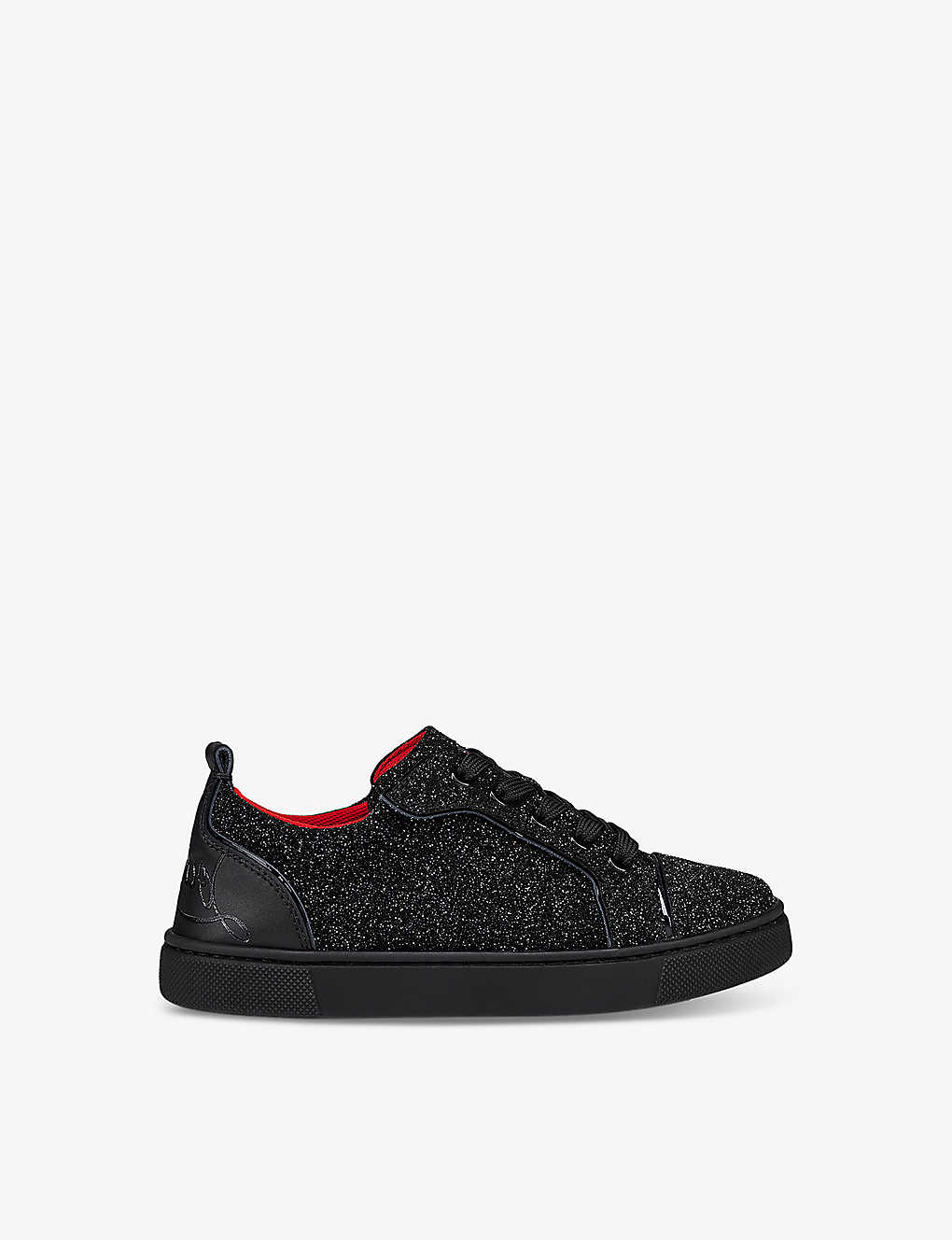 Christian Louboutin Boys Black Kids Funnyto Leather And Suede Low-top Trainers 4-9 Years