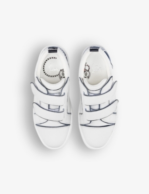 Shop Christian Louboutin Funnyto Contrast-trim Leather Low-top Trainers 4-9 Years In Bianco