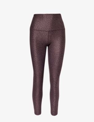 Beyond Yoga Softmark High Waisted Midi Legging In Charcoal Leopard
