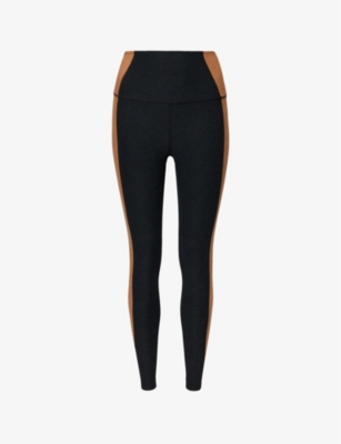 BEYOND YOGA: Spacedye tapered-leg high-rise stretch-woven leggings