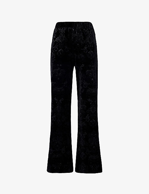 BEYOND YOGA: Best Dressed pattern-embellished stretch-woven trousers