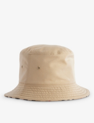 BURBERRY Reversible cotton bucket hat 12 months 3 years Selfridges