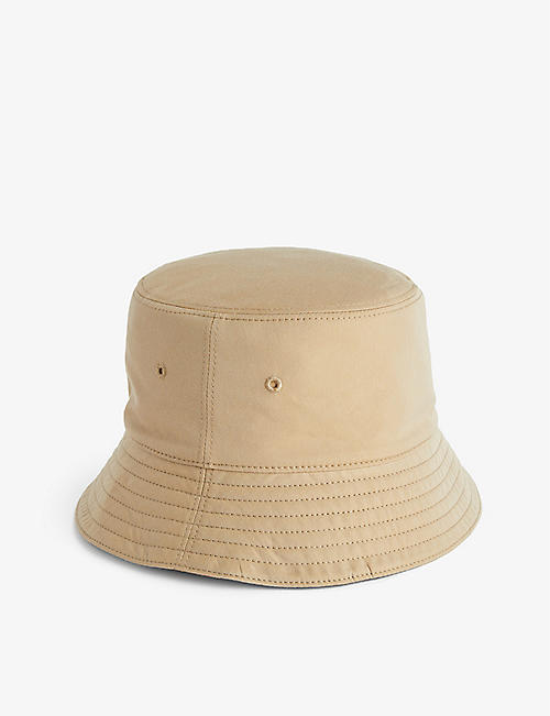BURBERRY: Reversible checked cotton bucket hat 8-12 years