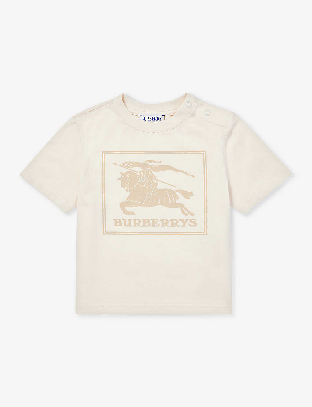 Burberry Babies' Cedar Brand-print Cotton-jersey T-shirt 6 Months - 2 Years In Pale Cream
