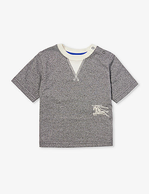 BURBERRY: Cedar brand-embroidered short-sleeve cotton-jersey T-shirt