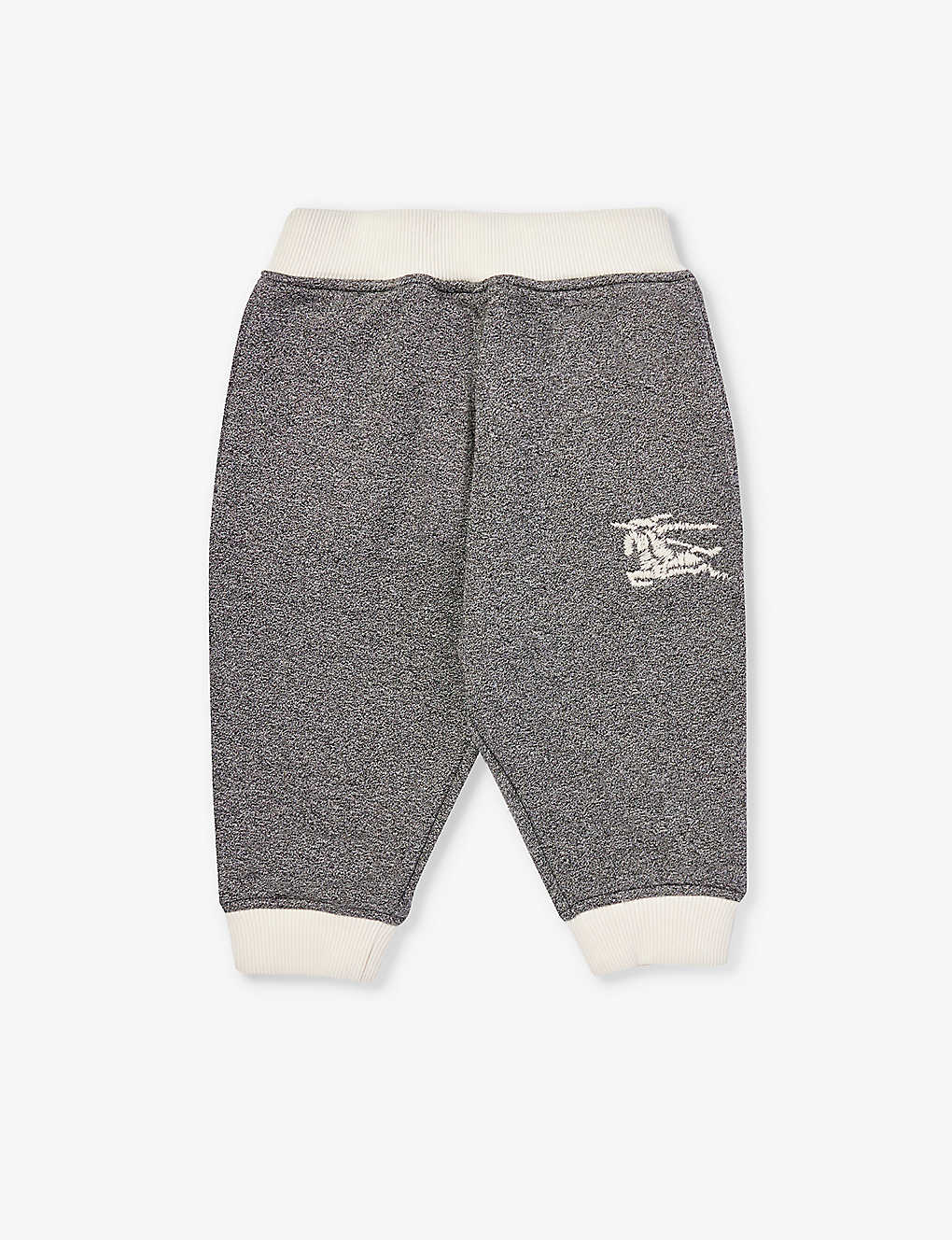 Burberry Babies' Brand-embroidered Cotton-jersey Jogging Bottoms 12 Months - In Charcoal Grey Melang