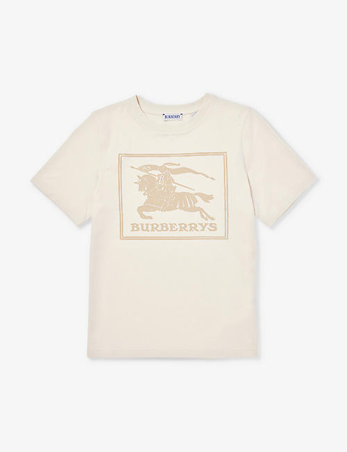 BURBERRY: Cedar crewneck cotton-jersey T-shirt 3-14 years