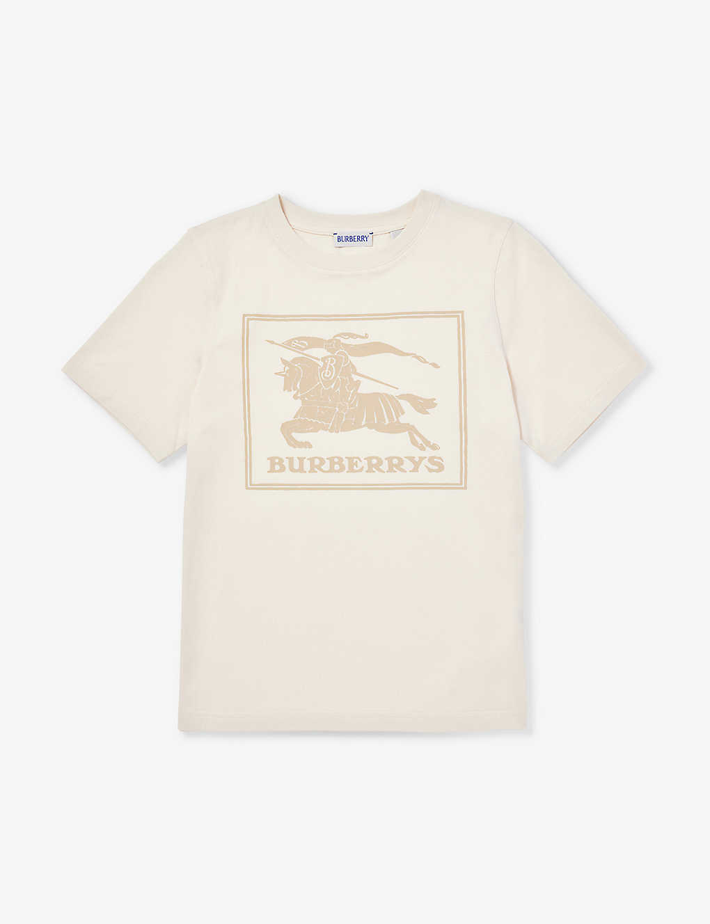 Burberry Boys Pale Cream Kids Cedar Crewneck Cotton-jersey T-shirt 3-14 Years