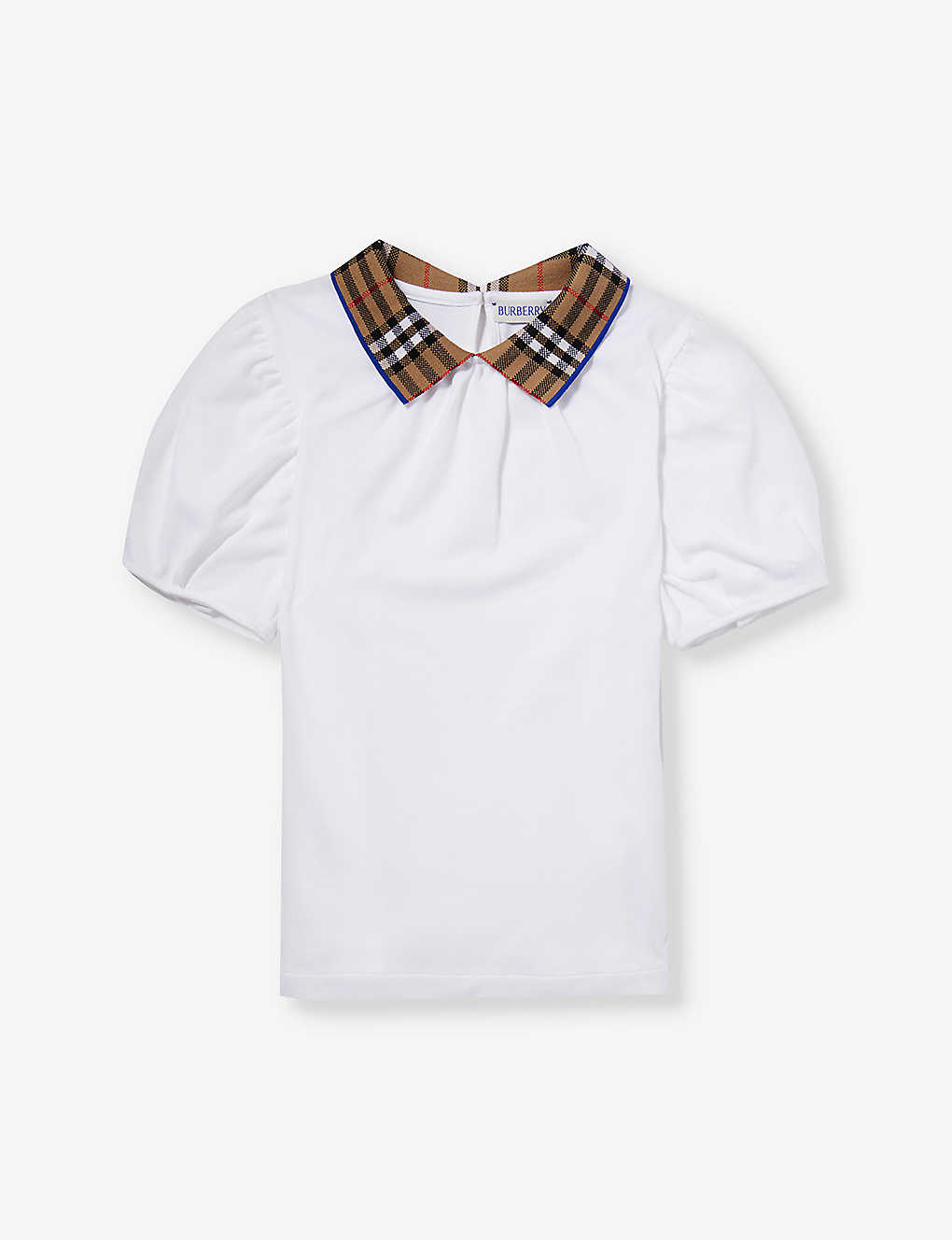Burberry Babies'  White Alesea Brand-embroidered Cotton Polo Shirt 3-12 Years