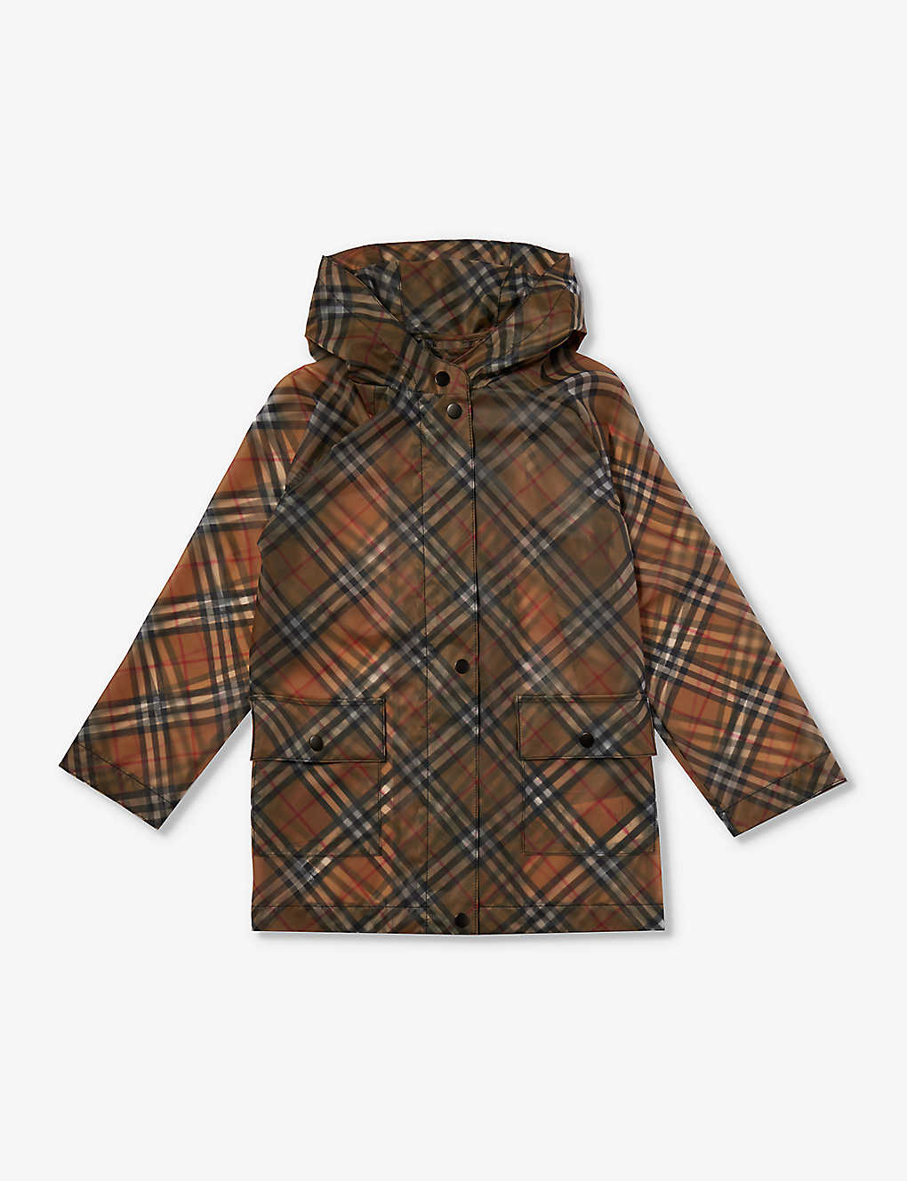 Burberry Boys Archive Beige Ip Chk Kids Emilia Brand-check Regular-fit Shell Coat 4-14 Years In Brown