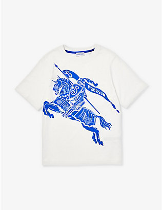 BURBERRY: Knight graphic-print cotton-jersey T-shirt 3-14 years