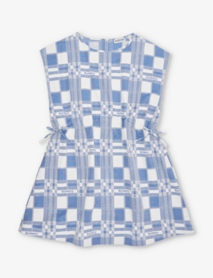 BURBERRY: Trevelle check-print cotton dress 8-14 years