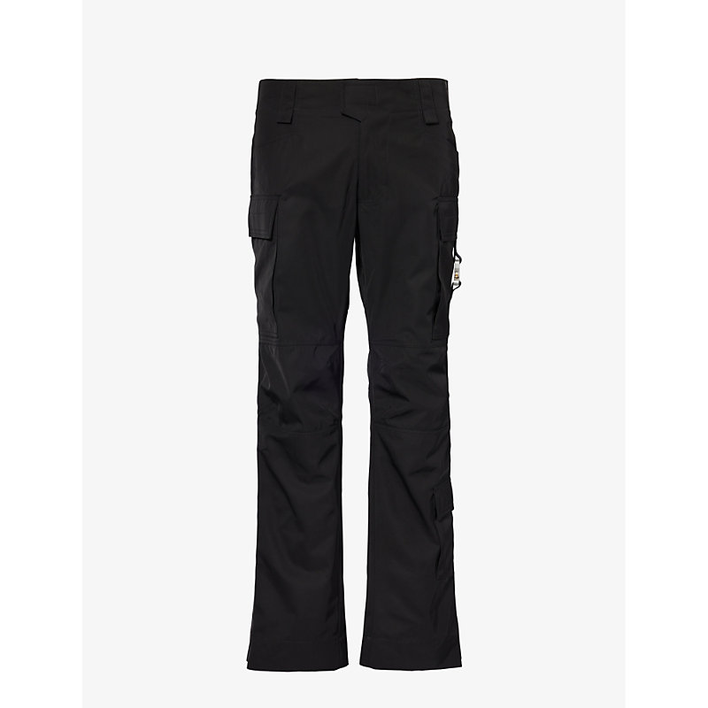 Shop Alyx Tactical Buckle-embellished Shell Cargo Trousers In Black