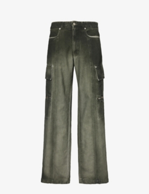 1017 ALYX 9SM: Overdyed relaxed-fit cotton-canvas trousers