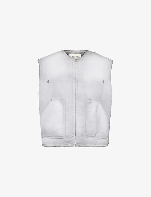 1017 ALYX 9SM: Faded-wash boxy-fit cotton-canvas vest