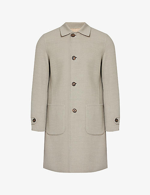 ELEVENTY: Single-breasted reversible wool coat