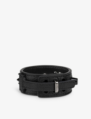 CHRISTIAN LOUBOUTIN: Paloma spike-embellished leather bracelet