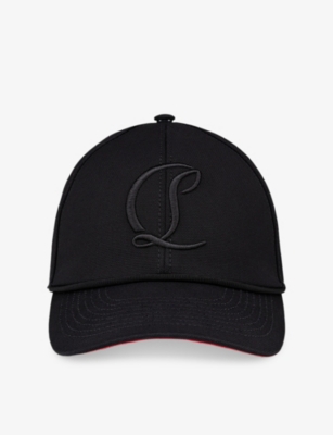 CHRISTIAN LOUBOUTIN: Mooncrest logo-embroidered cotton-canvas cap