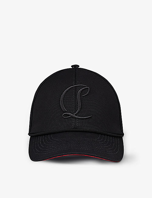 CHRISTIAN LOUBOUTIN: Mooncrest logo-embroidered cotton-canvas cap