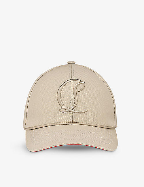 CHRISTIAN LOUBOUTIN: Mooncrest logo-embroidered cotton-canvas cap