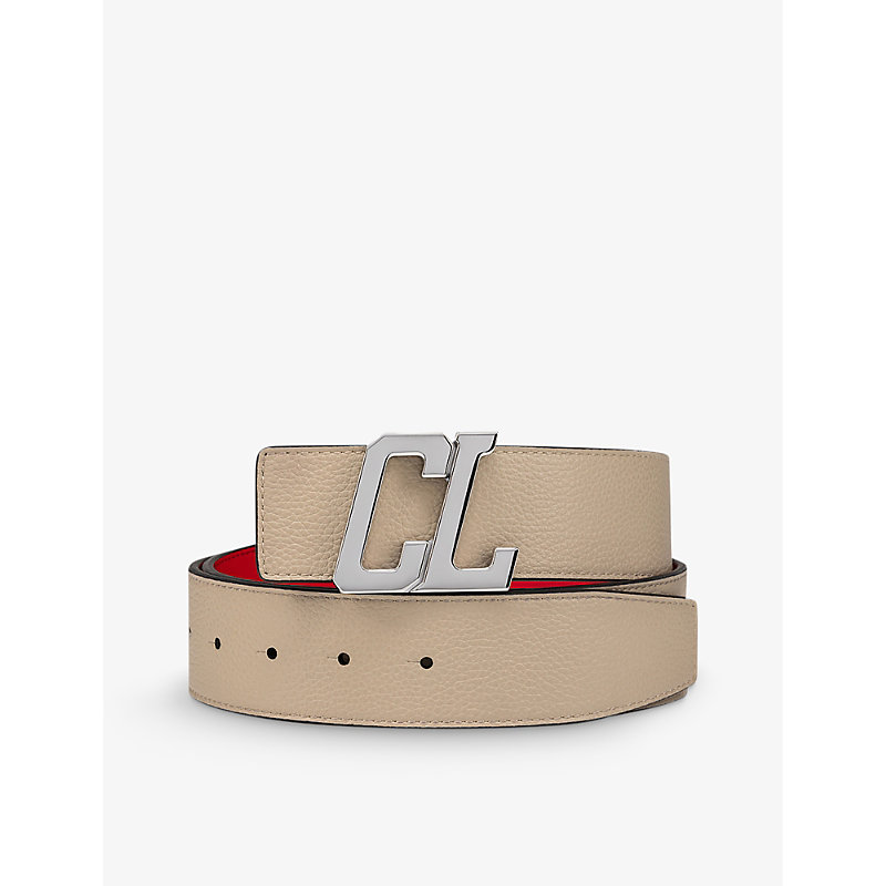 Christian Louboutin Mens Sharienne Rui Logo-buckle Leather Belt