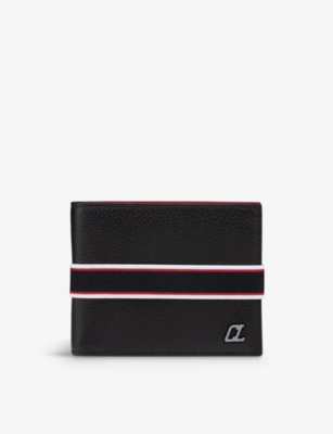 Shop Christian Louboutin Black Coolcard Logo-plaque Leather Bifold Wallet