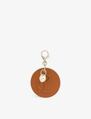 CHRISTIAN LOUBOUTIN: Logo-embossed leather bag charm