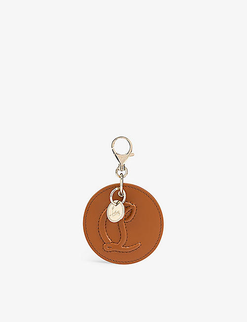 CHRISTIAN LOUBOUTIN: Logo-embossed leather bag charm