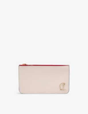 CHRISTIAN LOUBOUTIN: Loubi54 zipped leather card holder